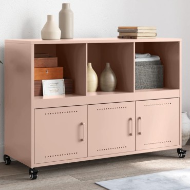vidaXL Ντουλάπι Ροζ 100,5x39x72cm από Χάλυβα 1 τεμ.