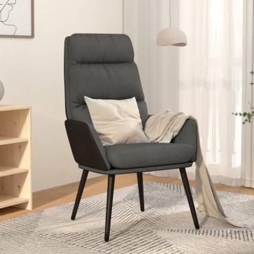 vidaXL Πολυθρόνα Relax Σκούρο Γκρι Υφασμάτινη 70x77x98cm 1 τεμ.