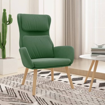 vidaXL Πολυθρόνα Relax Ανοιχτό Πράσινο Βελούδινη 70x77x98cm 1 τεμ.