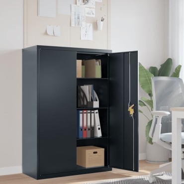 vidaXL Αρχειοθήκη Ανθρακί 90x40x140cm Ατσάλινη 1 τεμ.