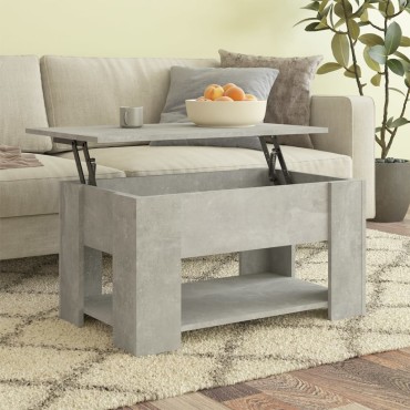 vidaXL Τραπεζάκι Σαλονιού Γκρι Σκυρ. 79x49x41cm Επεξεργασμένο Ξύλο 1 τεμ.