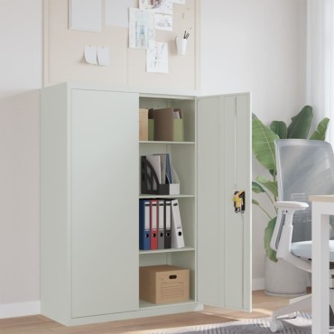vidaXL Ντουλάπα Γραφείου 90x40x140cm Γκρι Ατσάλινη 1 τεμ.