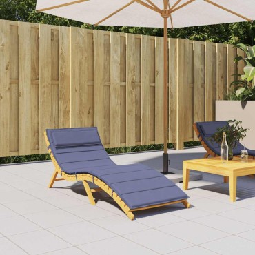 vidaXL Μαξιλάρι Ξαπλώστρας Ναυτικό Μπλε 180x60x4cm από Ύφασμα Oxford