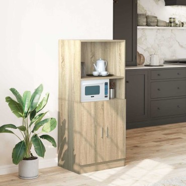 vidaXL Στήλη Κουζίνας Sonoma Δρυς 57x41,5x131,5cm Επεξεργασμένο Ξύλο
