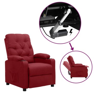 vidaXL Πολυθρόνα Ανακλ. Μπορντό Υφασμάτινη 78,5x93x96,5cm 1 τεμ.