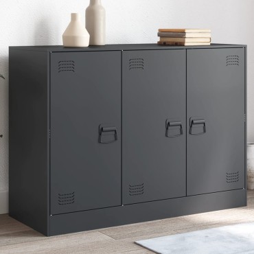 vidaXL Μπουφές Ανθρακί 99x39x73cm από Ατσάλι 1 τεμ.