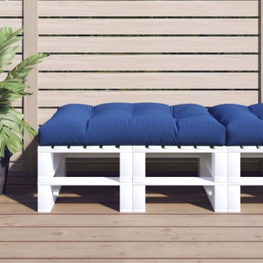 vidaXL Μαξιλάρι Παλέτας Μπλε Ρουά 120x80x12cm Υφασμάτινο
