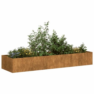 vidaXL Ζαρντινιέρα 280x80x40 εκ. Ατσάλι Σκληρυθέν στον Αέρα