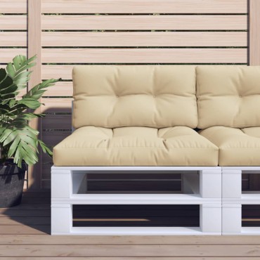 vidaXL Μαξιλάρι Παλέτας Μπεζ 80x40x12cm Υφασμάτινο