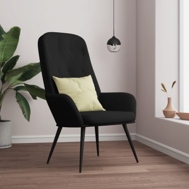 vidaXL Πολυθρόνα Relax Μαύρη Βελούδινη 70x77x98cm 1 τεμ.