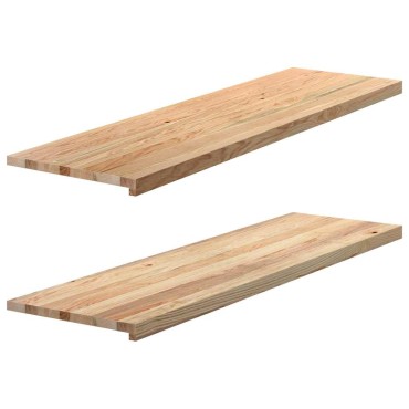 vidaXL Περβάζια παραθύρων 2 τεμ. 140x40x2 εκ. Ακατέργαστο Μασίφ Δρυός