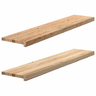 vidaXL Περβάζια παραθύρων 2 τεμ. 120x30x2 εκ. Ακατέργαστο Μασίφ Δρυός
