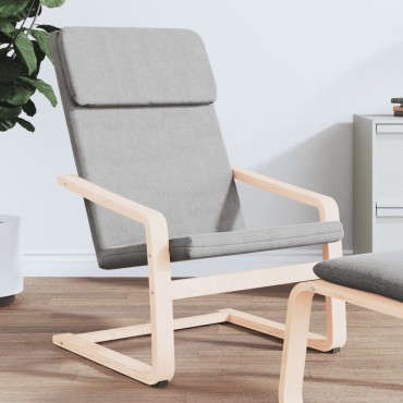 vidaXL Πολυθρόνα Relax Ανοιχτό Γκρι Υφασμάτινη 59x82x98cm 1 τεμ.