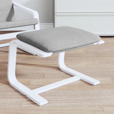 vidaXL Υποπόδιο Ανοιχτό Γκρι 51x41x40cm Υφασμάτινο 1 τεμ.
