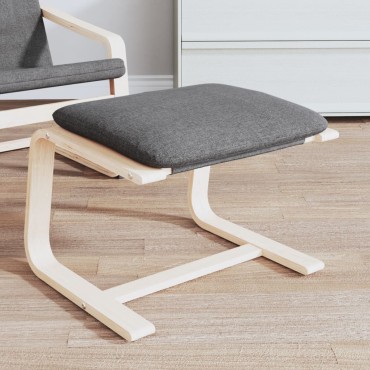 vidaXL Υποπόδιο Σκούρο Γκρι 51x41x40cm Υφασμάτινο 1 τεμ.