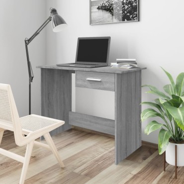 vidaXL Γραφείο Γκρι Sonoma 100x50x76cm από Επεξεργασμένο Ξύλο 1 τεμ.