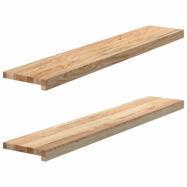 vidaXL Περβάζια παραθύρων 2 τεμ. 110x20x2 εκ. Ακατέργαστο Μασίφ Δρυός