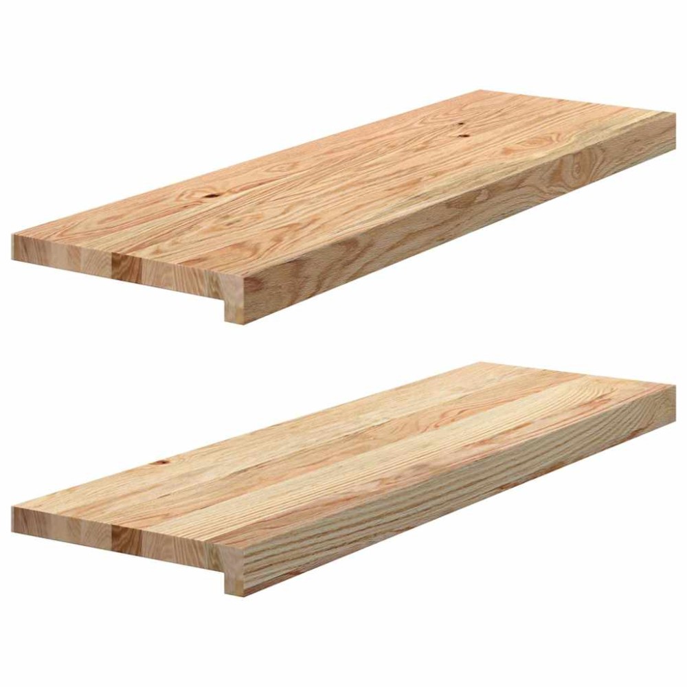 vidaXL Περβάζια παραθύρων 2 τεμ. 80x30x2 εκ. Ακατέργαστο Μασίφ Δρυός