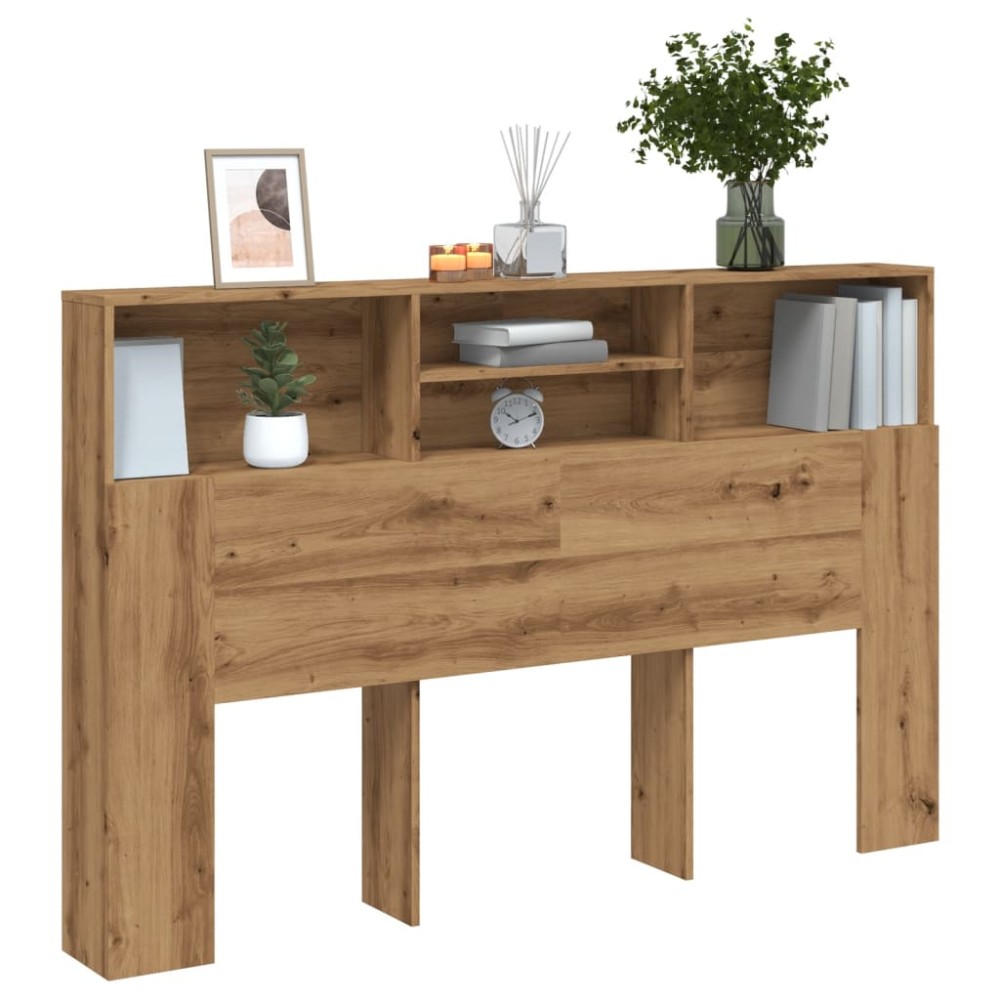 vidaXL Ντουλάπι κεφαλάρι Artisan Oak Κατασκευασμένο ξύλο 160x19x103,5cm