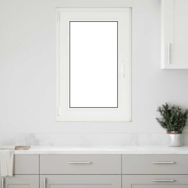vidaXL Παράθυρο Υπογείου "RISOR" 60x100 εκ. Ανακλινόμενο & Περιστρεφόμενο DIN Αριστερά Λευκό