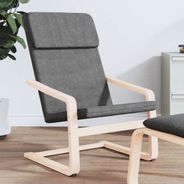 vidaXL Πολυθρόνα Relax Σκούρο Γκρι Υφασμάτινη 59x82x98cm 1 τεμ.