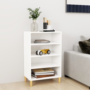 vidaXL Ραφιέρα Λευκή 57x35x90cm από Μοριοσανίδα 1 τεμ.