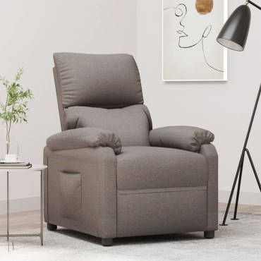 vidaXL Πολυθρόνα Ανακλινόμενη Taupe Υφασμάτινη 71,5x93x98cm 1 τεμ.