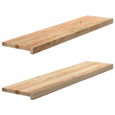 vidaXL Περβάζια παραθύρων 2 τεμ. 110x25x2 εκ. Ακατέργαστο Μασίφ Δρυός