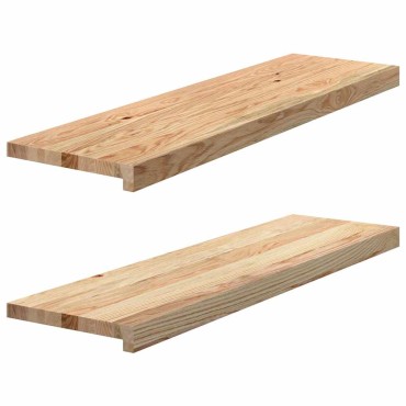 vidaXL Περβάζια παραθύρων 2 τεμ. 90x30x2 εκ. Ακατέργαστο Μασίφ Δρυός