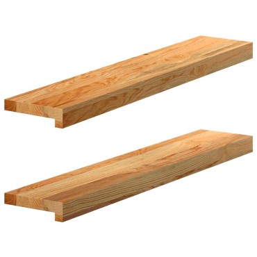 vidaXL Περβάζια παραθύρων 2 τεμ. Αν. Καφέ 80x15x2 εκ. Μασίφ Ξύλο Δρυός