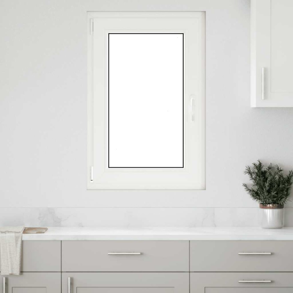 vidaXL Παράθυρο Υπογείου "RISOR" 60x100 εκ. Ανακλινόμενο & Περιστρεφόμενο DIN Αριστερά Λευκό