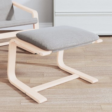 vidaXL Υποπόδιο Ανοιχτό Γκρι 51x41x40cm Υφασμάτινο 1 τεμ.