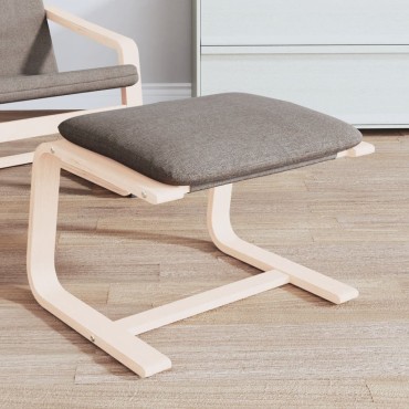 vidaXL Υποπόδιο Taupe 51x41x40cm Υφασμάτινο 1 τεμ.