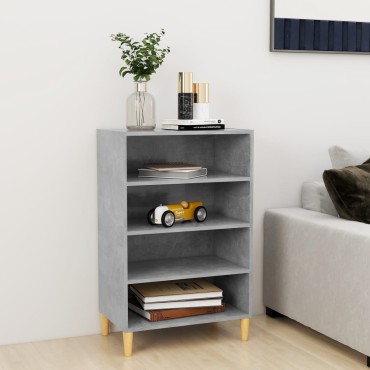 vidaXL Ραφιέρα Γκρι Σκυροδέματος 57x35x90cm από Επεξ. Ξύλο 1 τεμ.