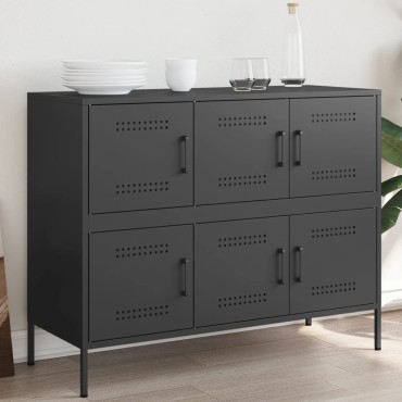 vidaXL Ντουλάπι Μαύρο 100,5x39x79cm από Χάλυβα 1 τεμ.