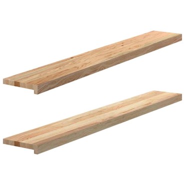 vidaXL Περβάζια παραθύρων 2 τεμ. 140x20x2 εκ. Ακατέργαστο Μασίφ Δρυός