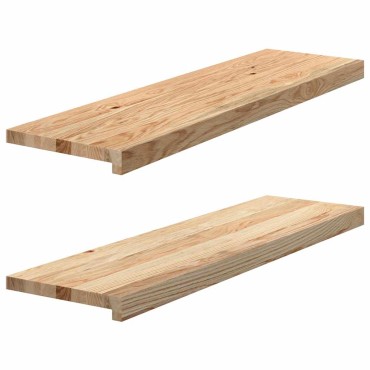 vidaXL Περβάζια παραθύρων 2 τεμ. 90x25x2 εκ. Ακατέργαστο Μασίφ Δρυός