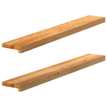 vidaXL Περβάζια παραθύρων 2 τεμ. Αν. Καφέ 110x15x2εκ. Μασίφ Ξύλο Δρυός