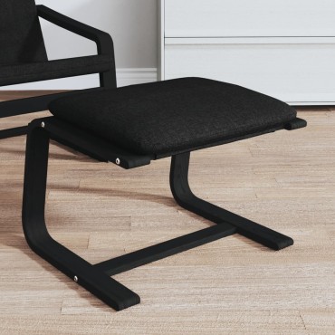 vidaXL Υποπόδιο Μαύρο 51x41x40cm Υφασμάτινο 1 τεμ.