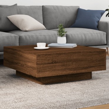 vidaXL Τραπεζάκι Σαλονιού Καφέ Δρυς 80x80x31cm Επεξεργασμένο Ξύλο 1 τεμ.