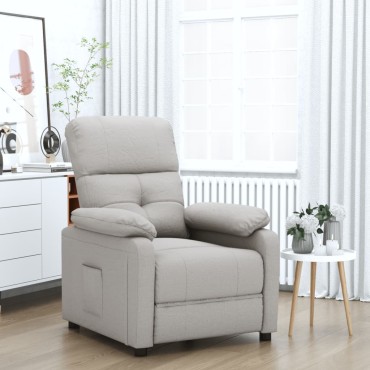 vidaXL Πολυθρόνα Ανακλινόμενη Taupe Υφασμάτινη 73x90x100cm 1 τεμ.