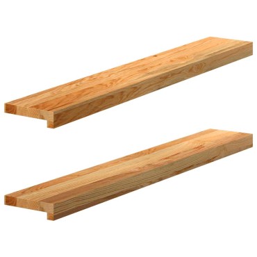 vidaXL Περβάζια παραθύρων 2 τεμ. Αν. Καφέ 100x15x2εκ. Μασίφ Ξύλο Δρυός