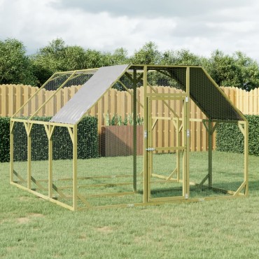 vidaXL Κοτέτσι 268x300x190 εκ. από Μασίφ Εμποτισμένο Ξύλο Πεύκου
