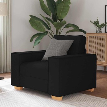 vidaXL Πολυθρόνα-Καναπέ Μαύρη από Ύφασμα 99x78x84 cm 1 τεμ. Γωνιακός