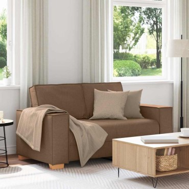 vidaXL Διθέσιος Καναπές Καφέ Υφασμάτινος 160x78x84 cm
