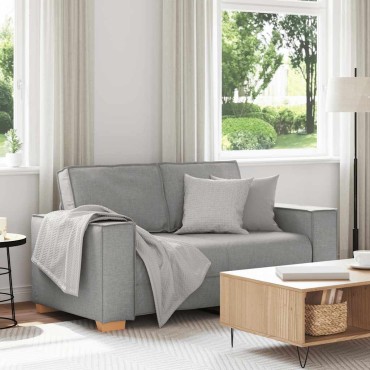 vidaXL Διθέσιος Καναπές Cloud Γκρι Υφασμάτινος 160x78x84 cm