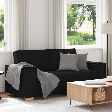 vidaXL Διθέσιος Καναπές Μαύρος από Ύφασμα 180x78x84 cm