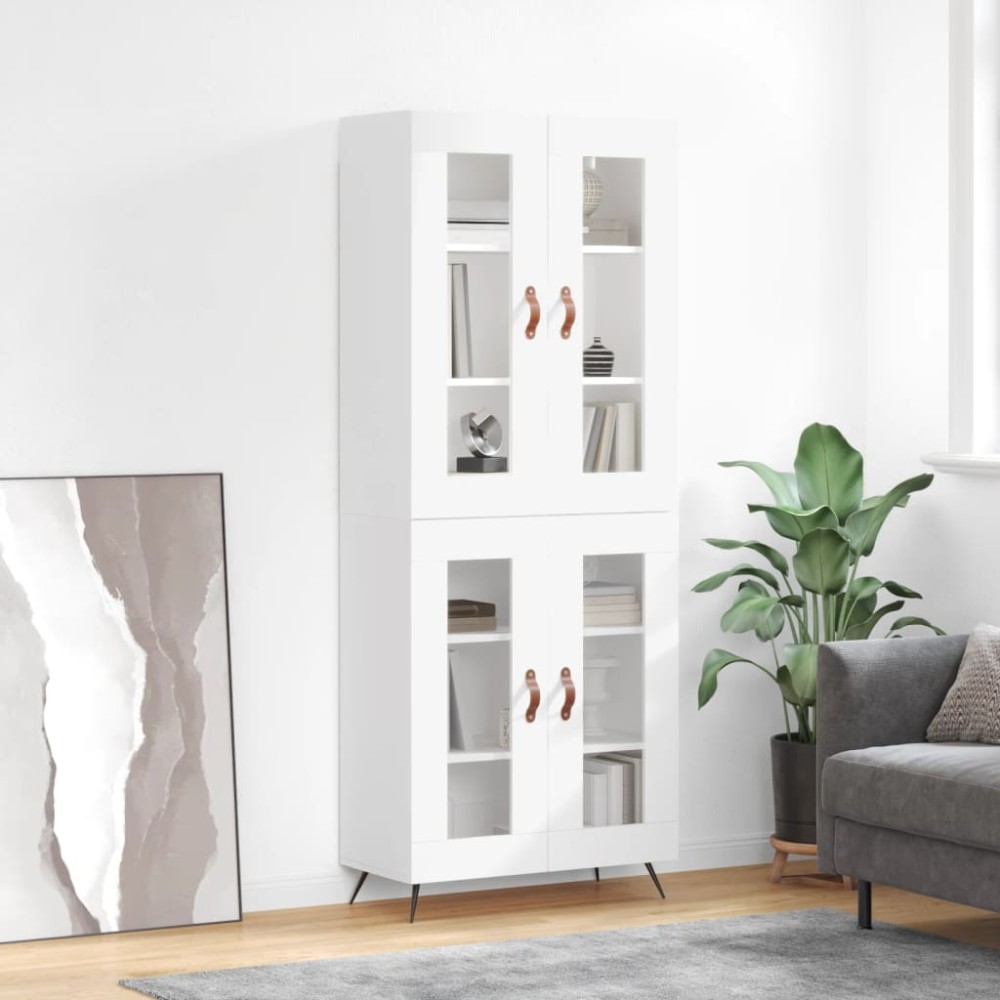 vidaXL Ντουλάπι Λευκό 69,5x34x180cm από Επεξεργασμένο Ξύλο 1 τεμ.