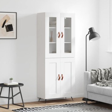 vidaXL Ντουλάπι Λευκό 69,5x34x180cm από Επεξεργασμένο Ξύλο 1 τεμ.