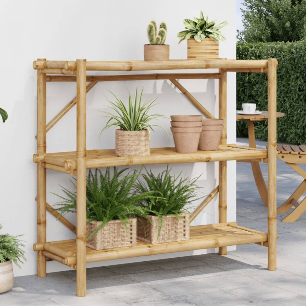 vidaXL Ραφιέρα 3 Επιπέδων 100x40x90cm από Μπαμπού